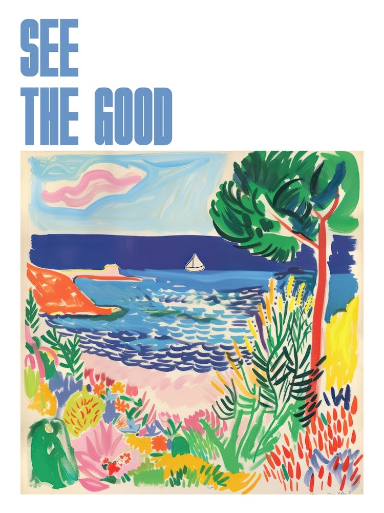 See The Good Poster Coastal Vista Matisse Style 1