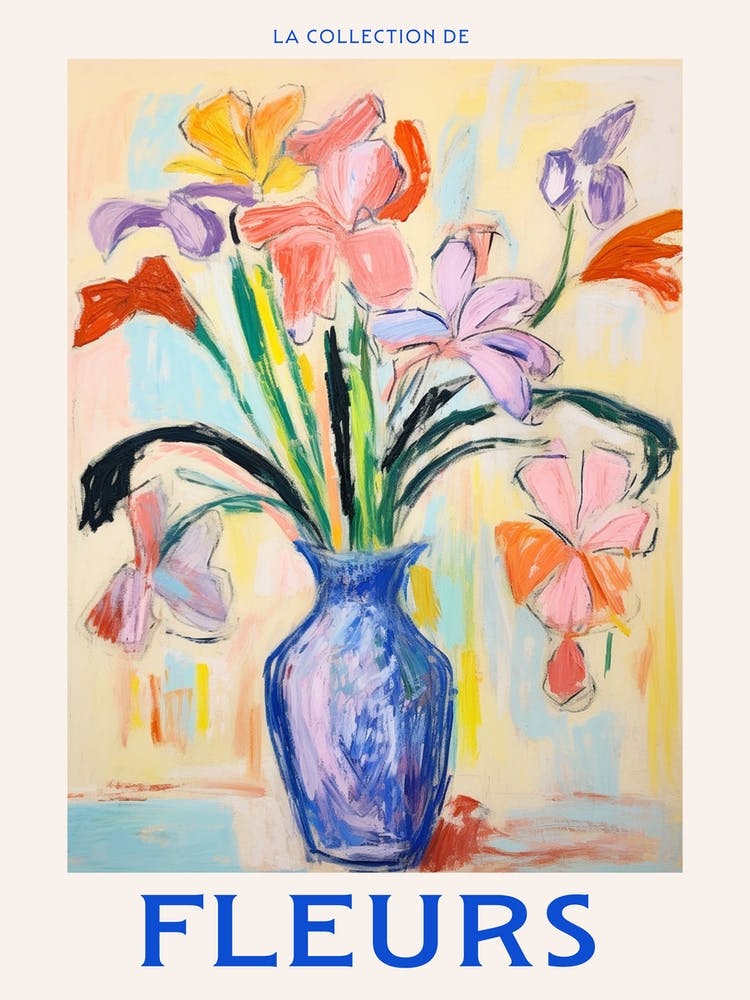 French Flower Poster Iris