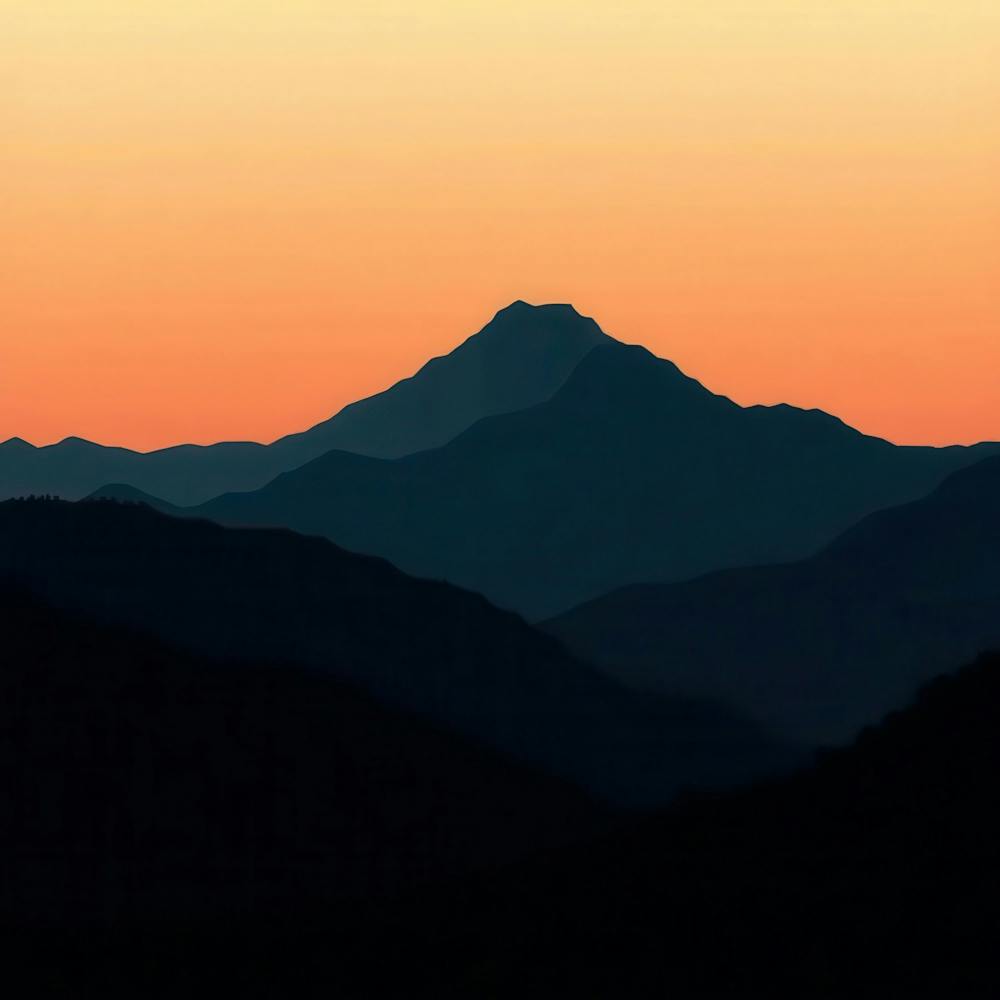 Sunset Mountain Range