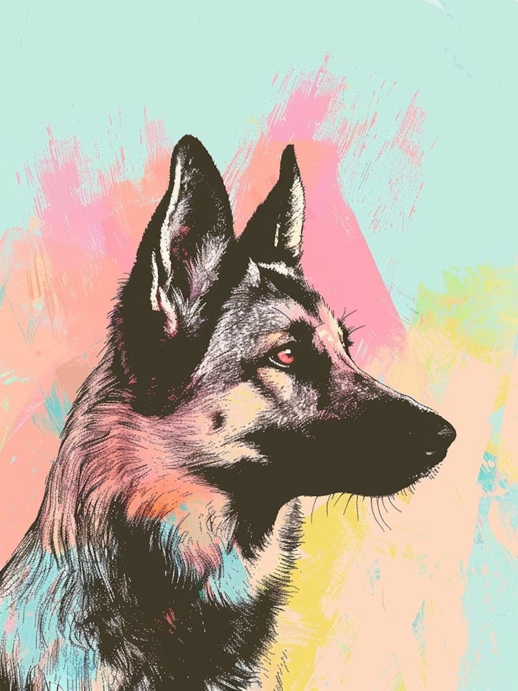 Illustration au Trait de Swedish Vallhund Coloré 4