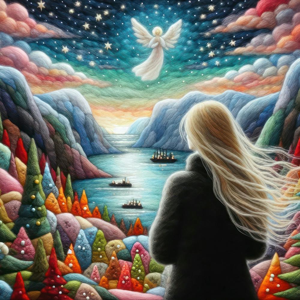 Blonde Women and Angel 1