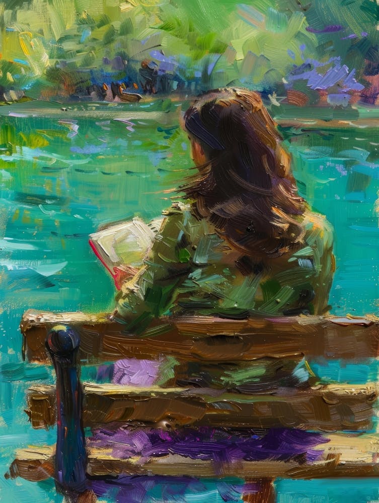 Reading By The Lake 1
