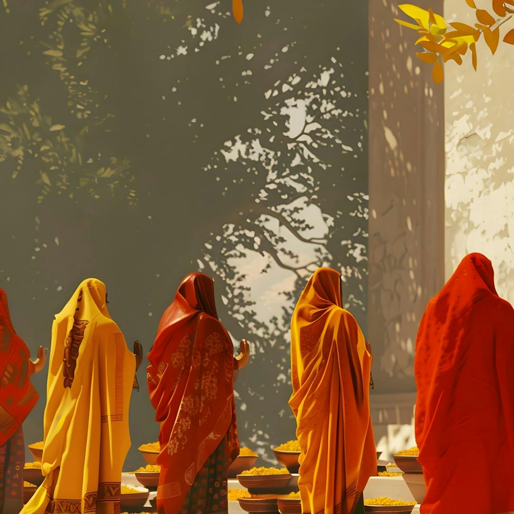 Frauen in Saris 1