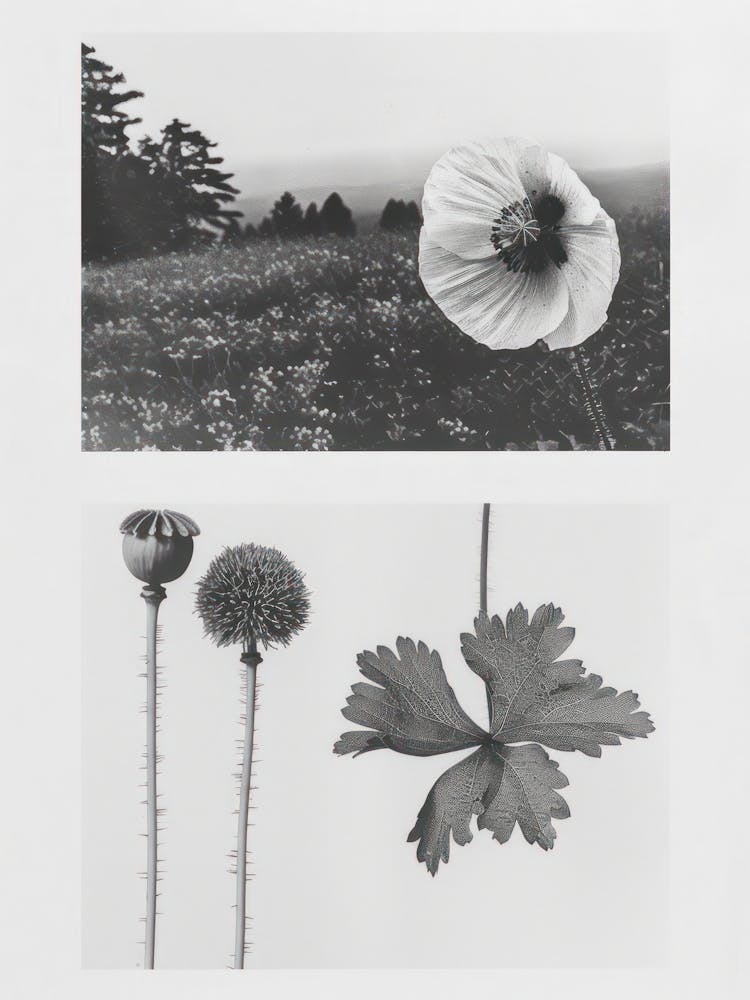 Poppy Flower Photo Collage 2