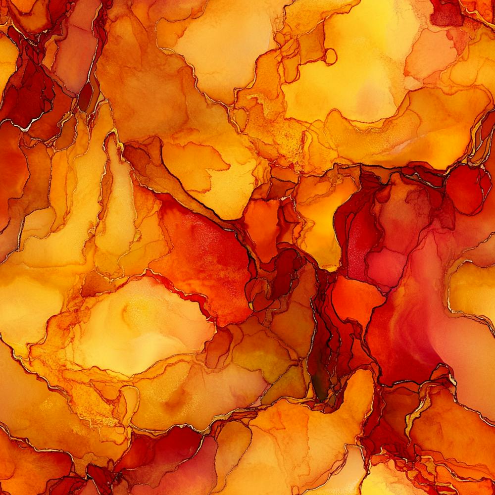 Flowing Orange Fall Alcohol Ink 7
