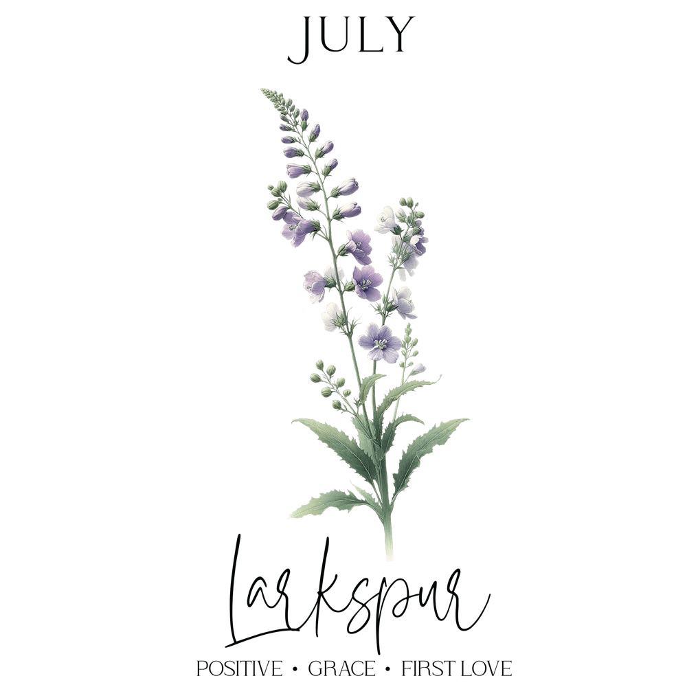 Larkspur July Birthday