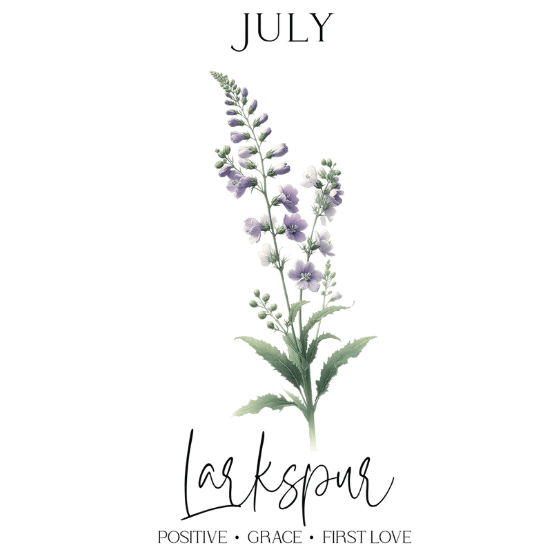 Larkspur July Birthday