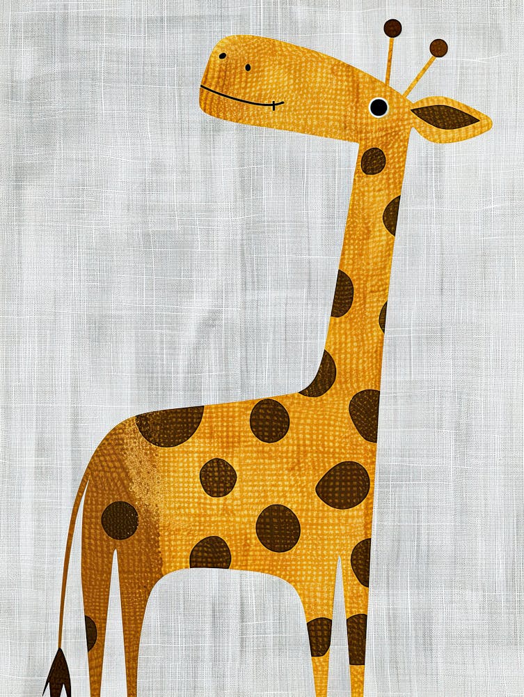 Smiling Giraffe Children Prints & Kids Posters