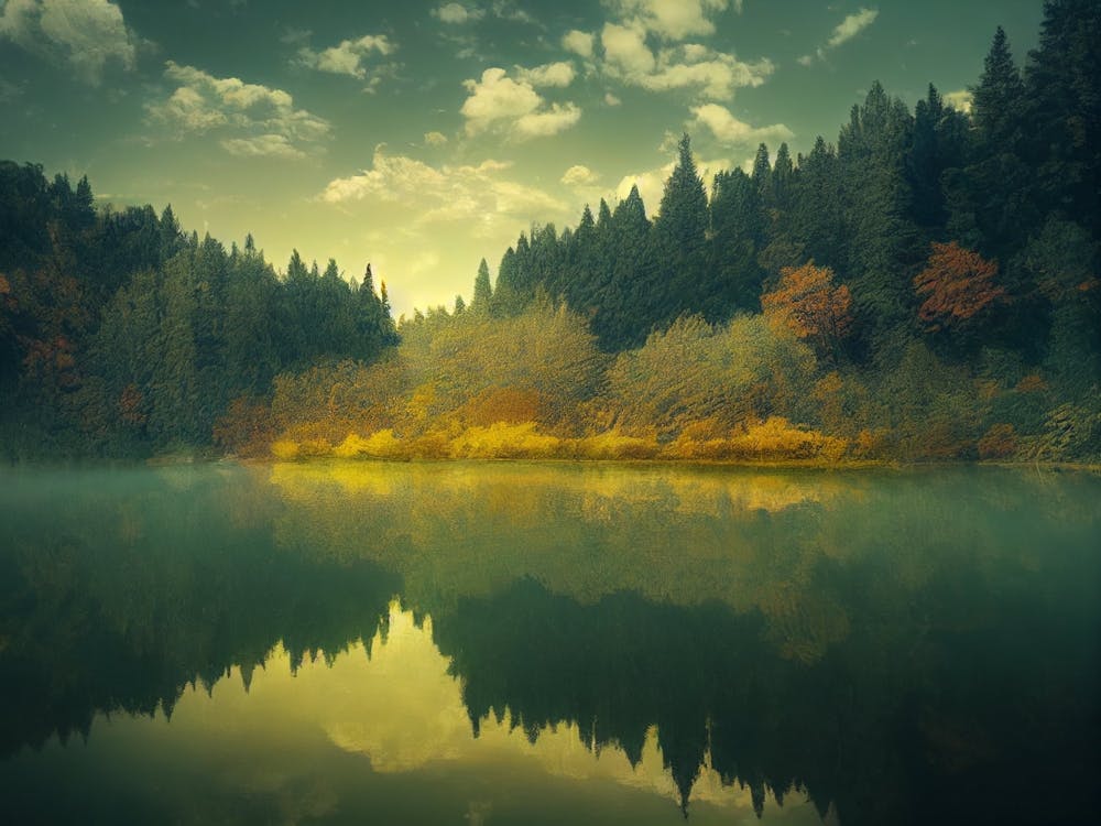 Lake In Autumn