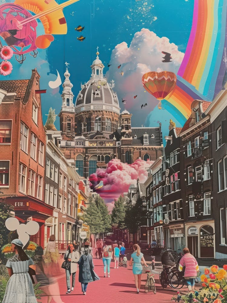 Amsterdam   Retro Collage Style 1