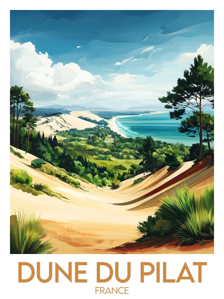 Affiche de voyage Dune Du Pilat