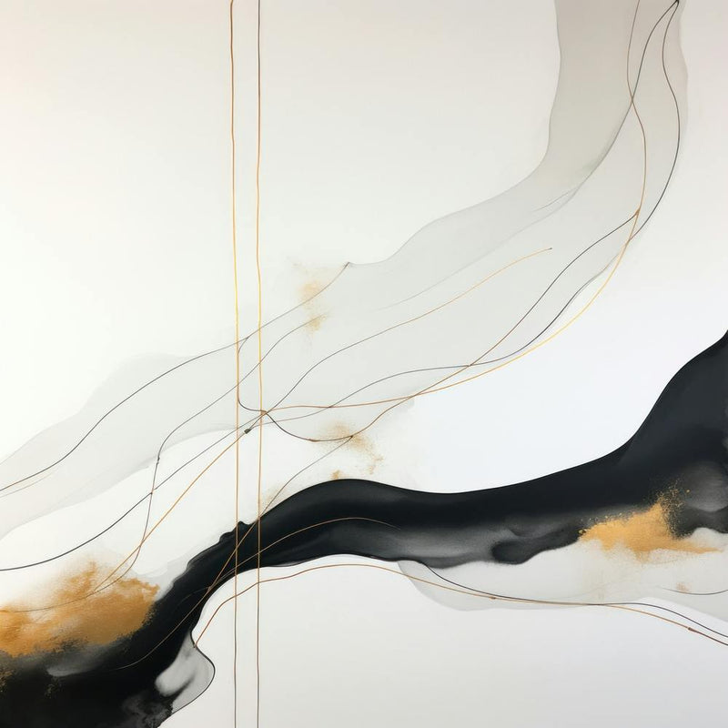 Black Gold Splash Waves 1