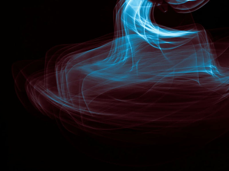 Glowing Abstract Curved Blue And Red Lines