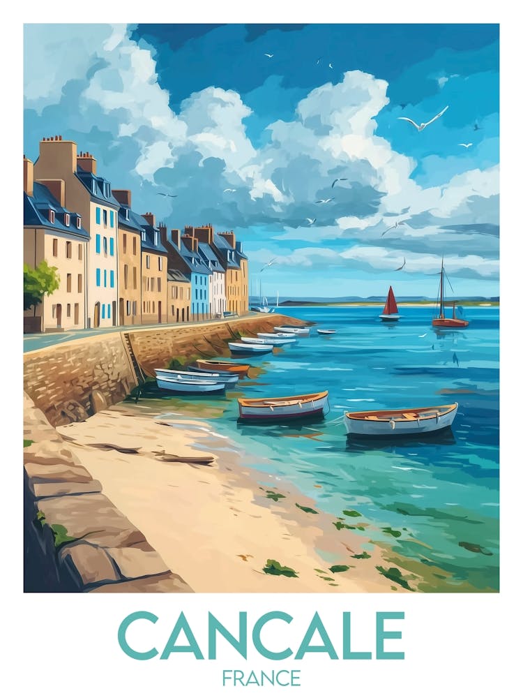 Affiche de voyage Cancale