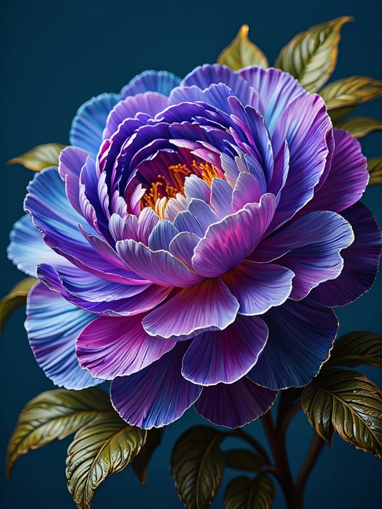 Abstract Purple Flower Oil Painting On Canvas 1