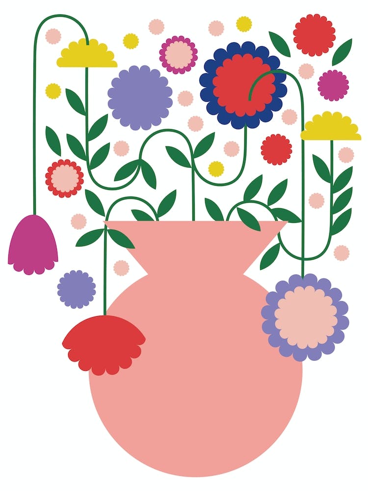 Mediterranean Flowers In Jar 1