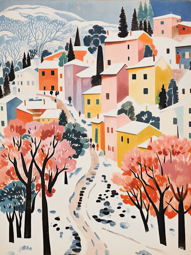 Winter Snow Dubrovnik   Croatia Snow Illustration 2