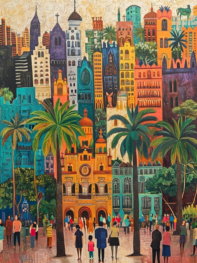 Kitsch Mexico City Painting 2
