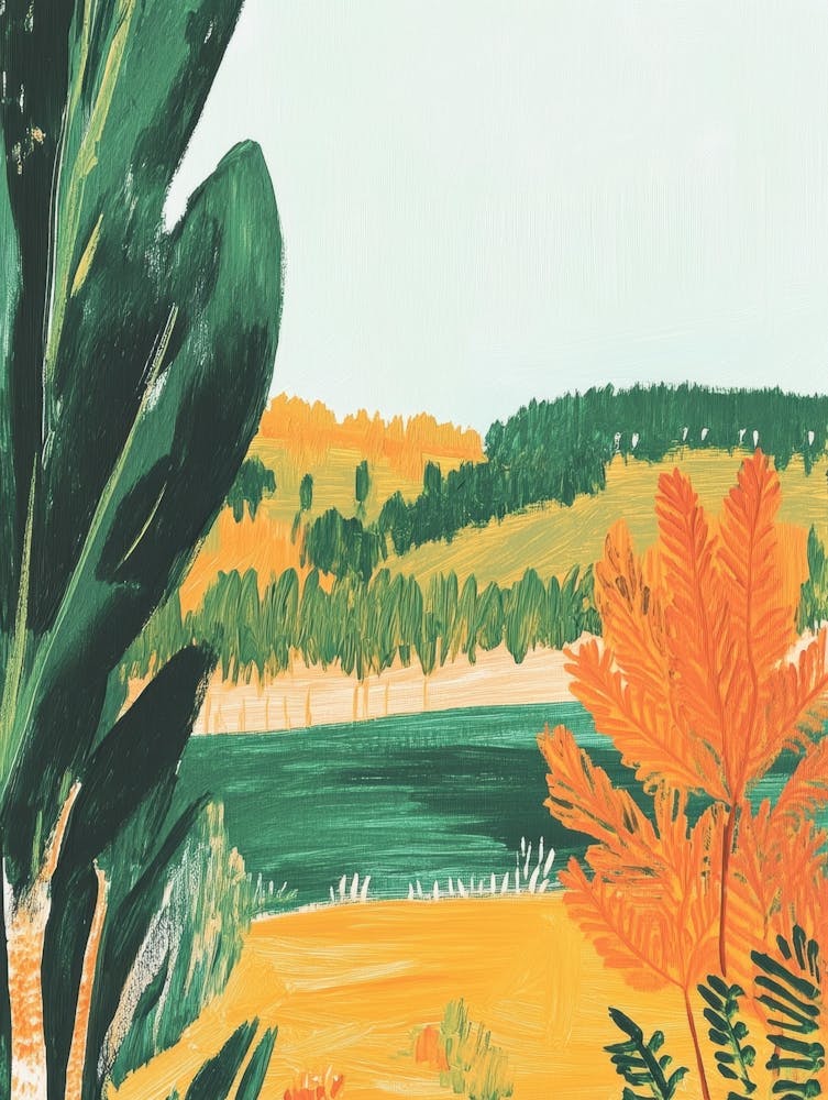 Autumn Leaves And Trees