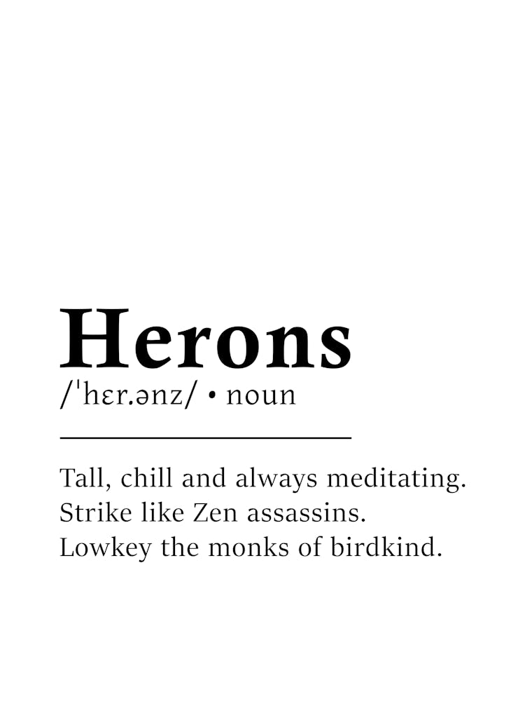 Herons Definition Poster - Dictionary