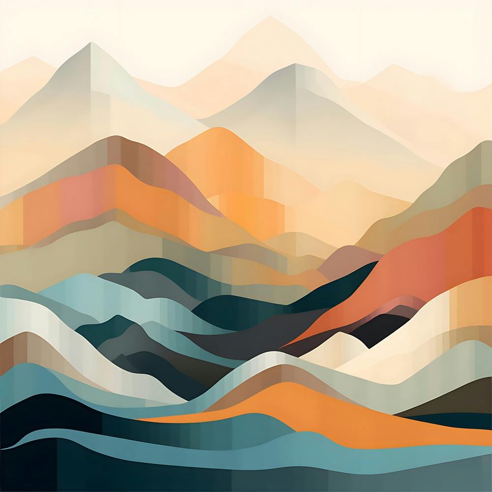 Abstract Mountain Landscape