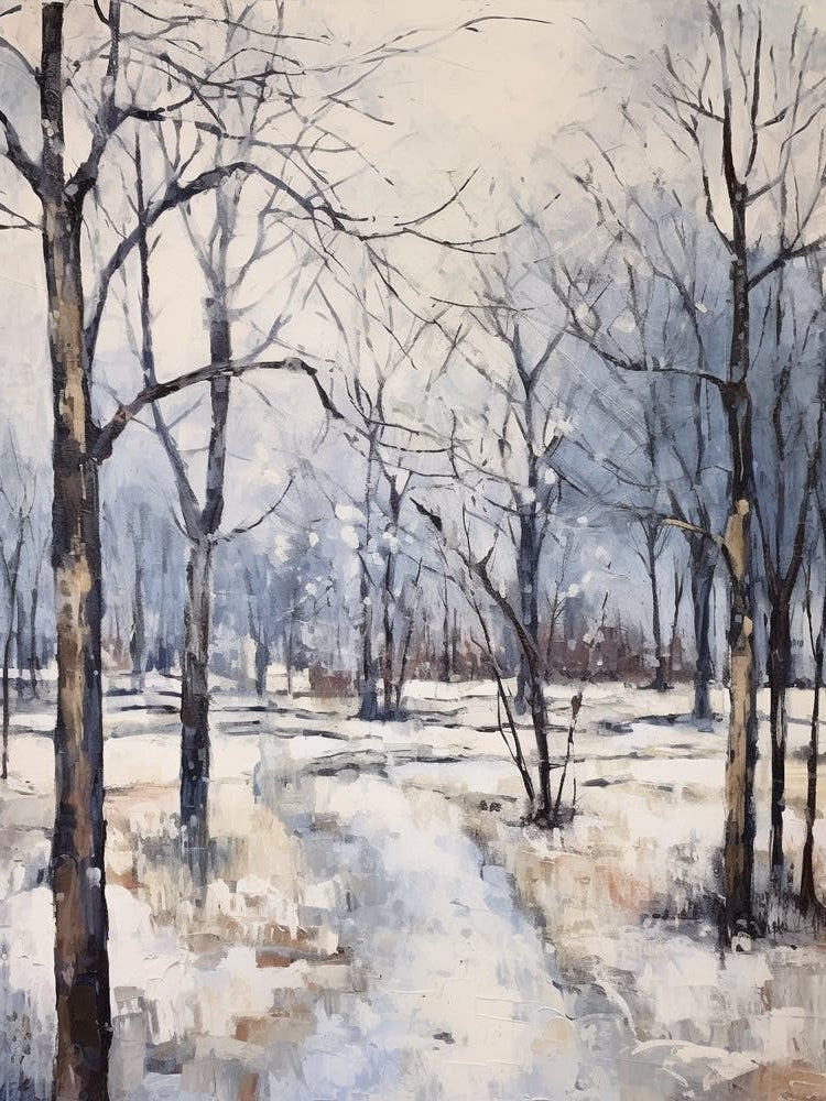 Winter City Park Painting Forest Park St Louis 2