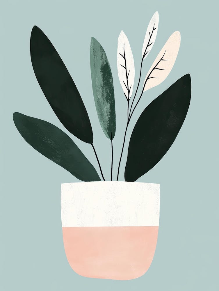 Pink And Green Plant 1