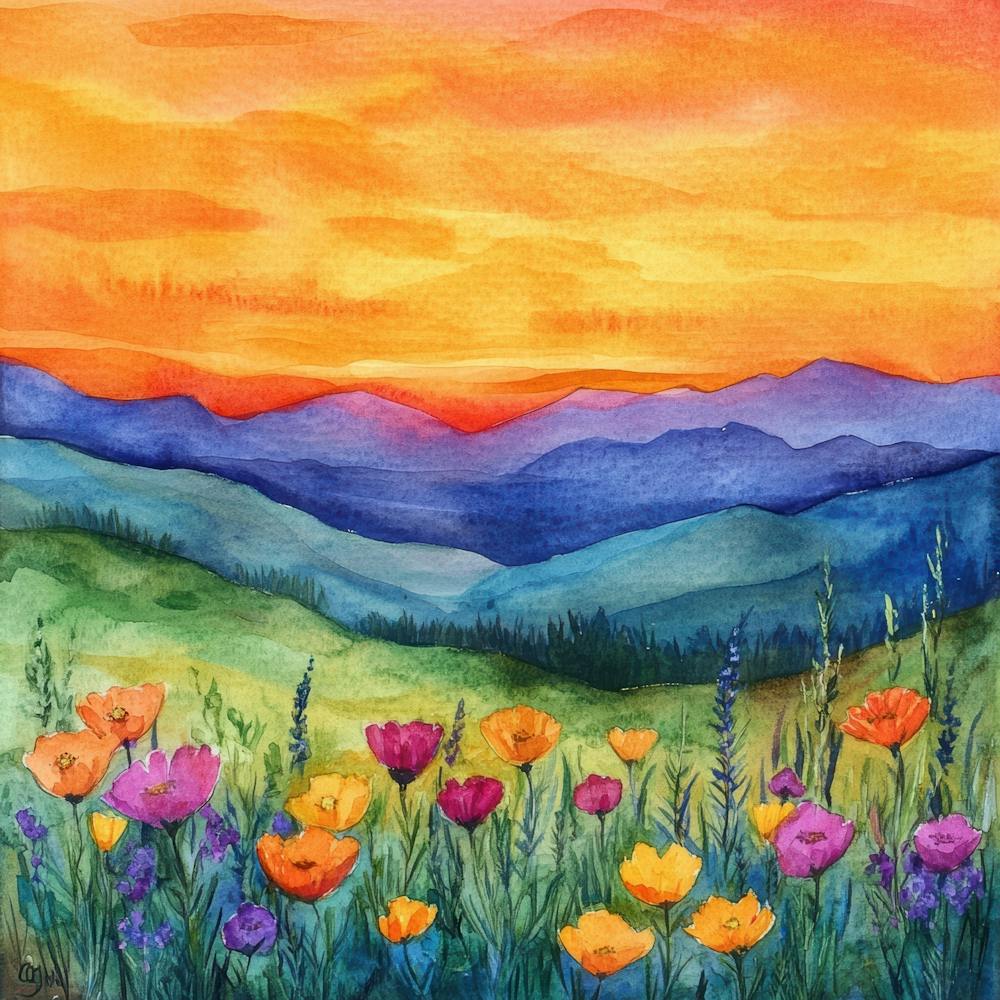 Poppies At Sunset 4