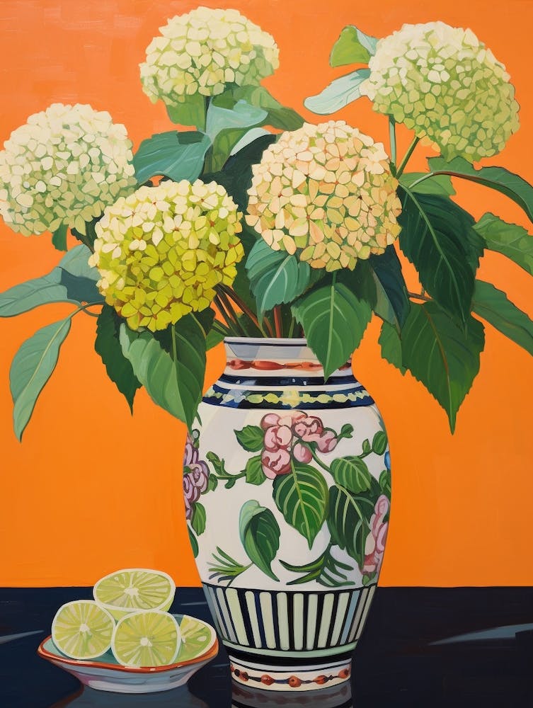Flowers In A Vase Still Life Painting Hydrangea 6