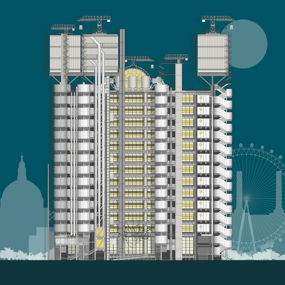 Lloyds Building Blue