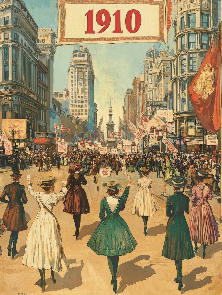 Aihrgdesign A Vintage Poster Of A Womens Suffrage Rally In 19 Ac24a6d2 2ba9 4849 B95a F9fc2e84327a 1