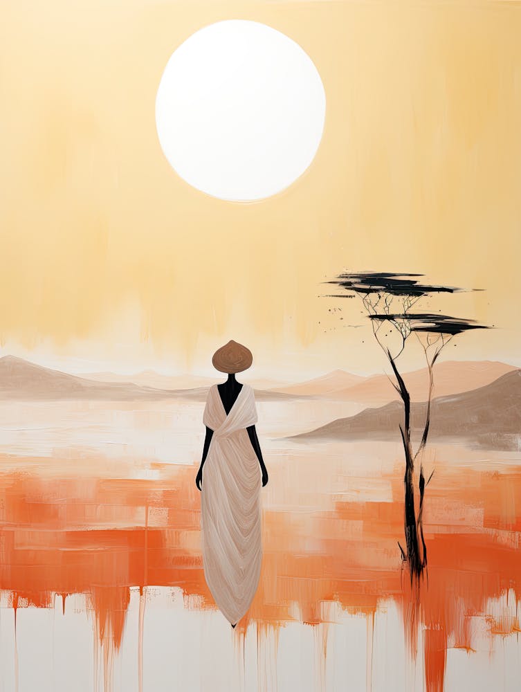 Boho Ahnen-Traumlandschaft, Boho-Kunststil