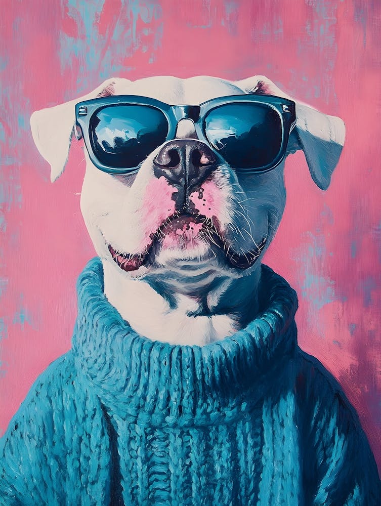 Pitbull Wearing Sweater 3