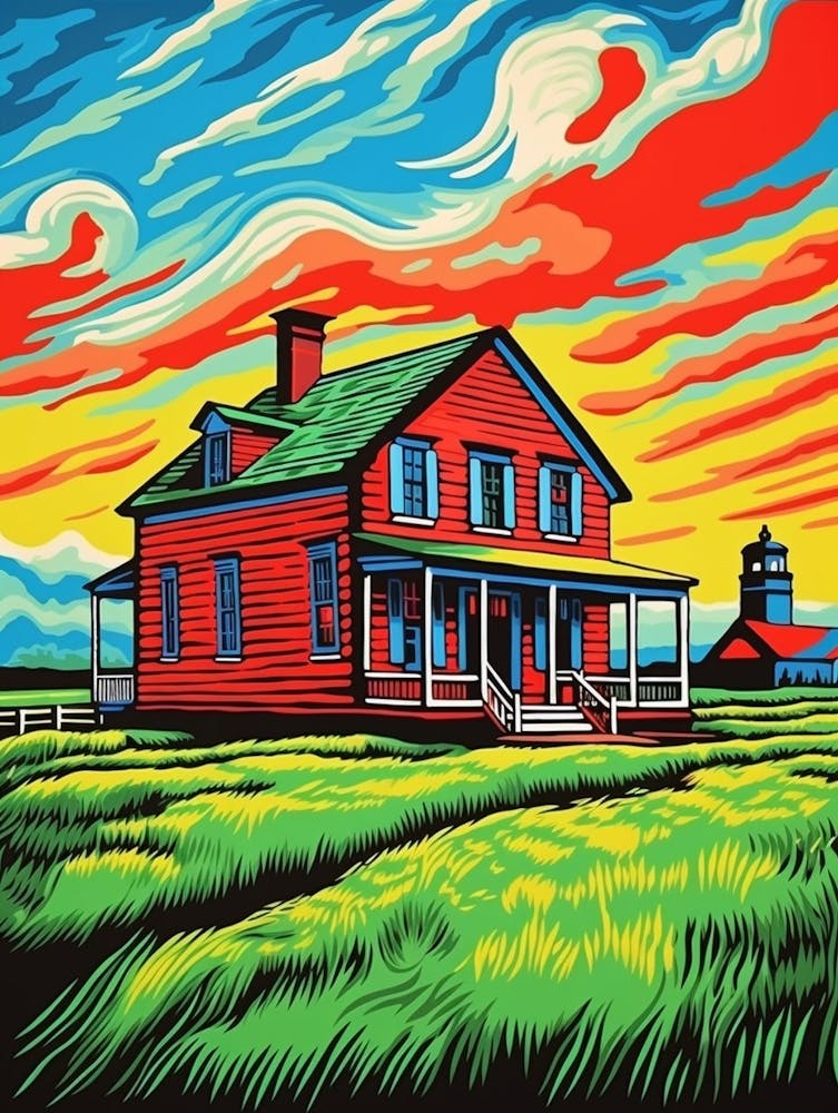 Fort Vancouver National Historic Site Fauvism Illustration 9