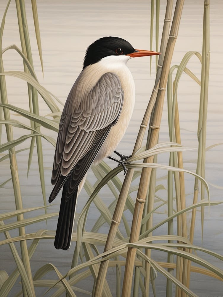 Dark And Moody Botanical Common Tern