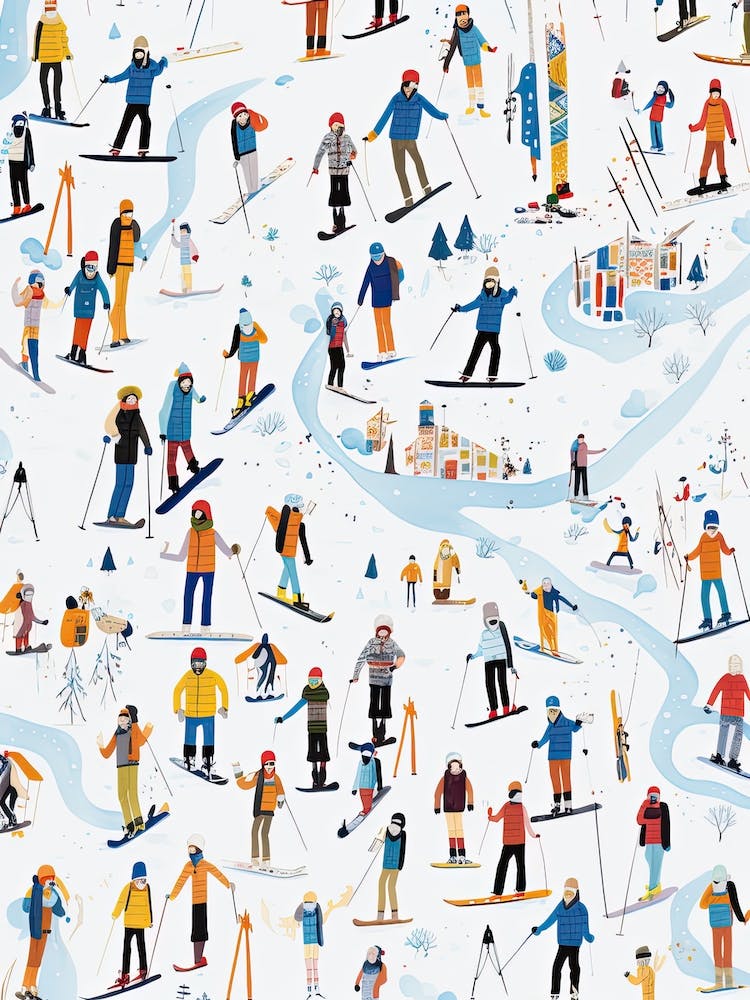 Taos Ski Valley   New Mexico Usa, Ski Resort Illustration 2