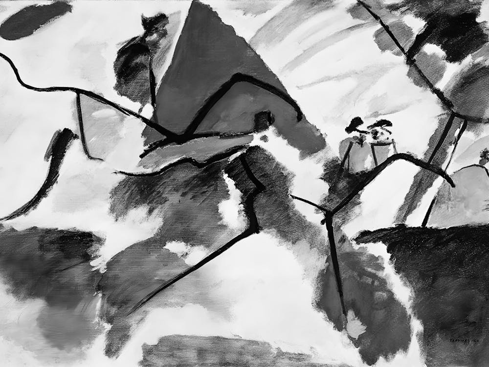 Black And White Painting 133