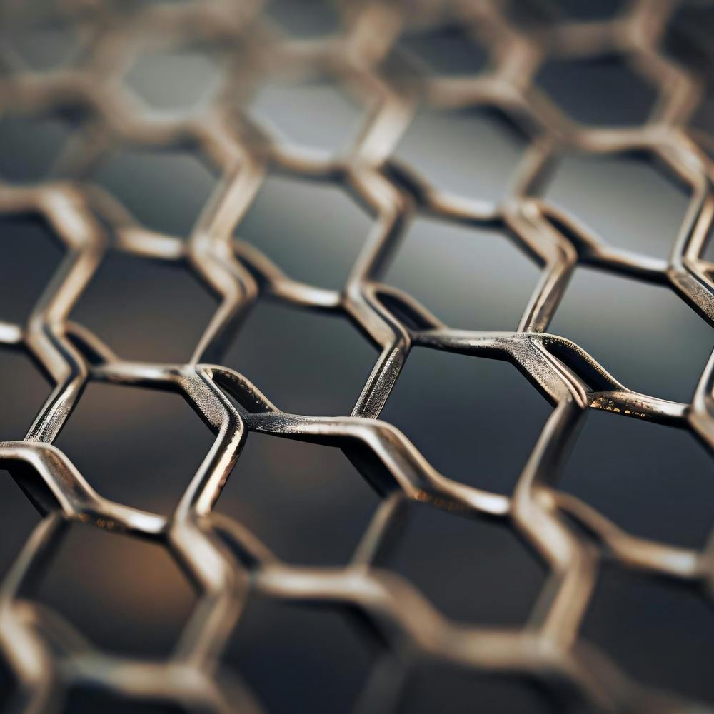 Close Up Of Metal Mesh