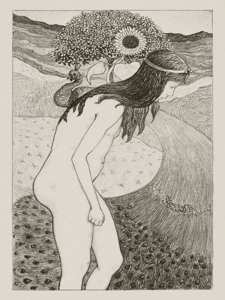 Child With Peacock (1892), Richard Roland Holst
