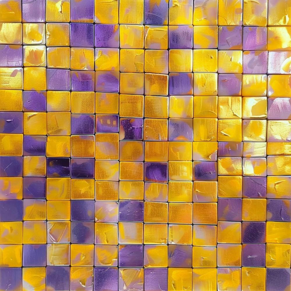 Purple And Yellow Mosaic 1