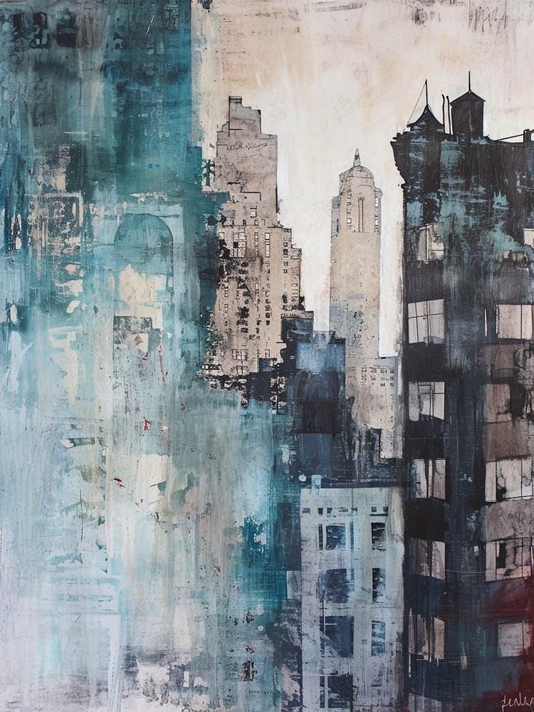 Watercolour Kitsch Cityscape 2