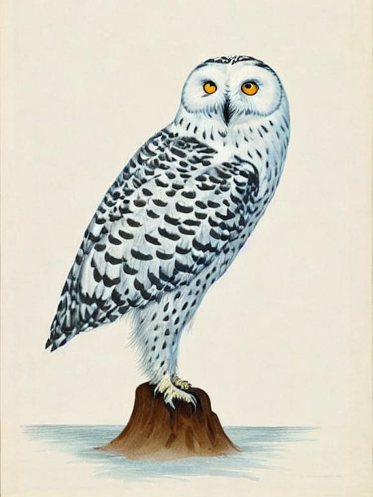 Snowy Owl Illustration Bird