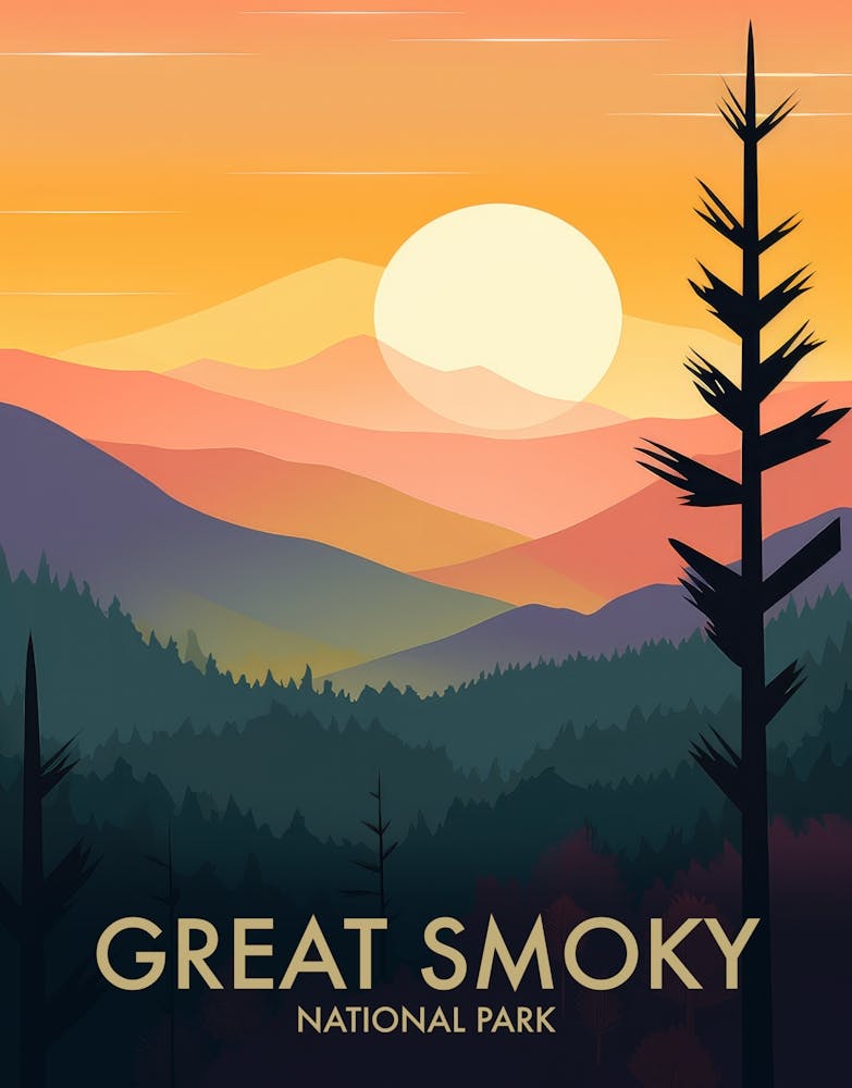 Great Smoky National Park Vintage Travel Poster 16