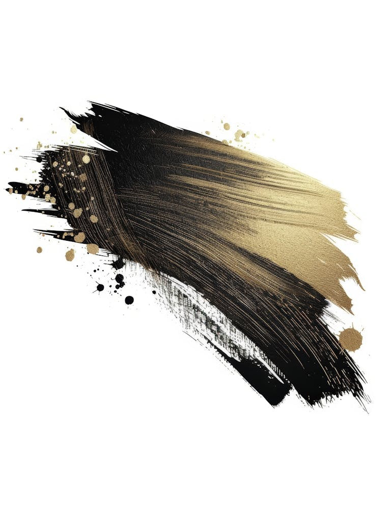 Black And Gold Brush Stroke