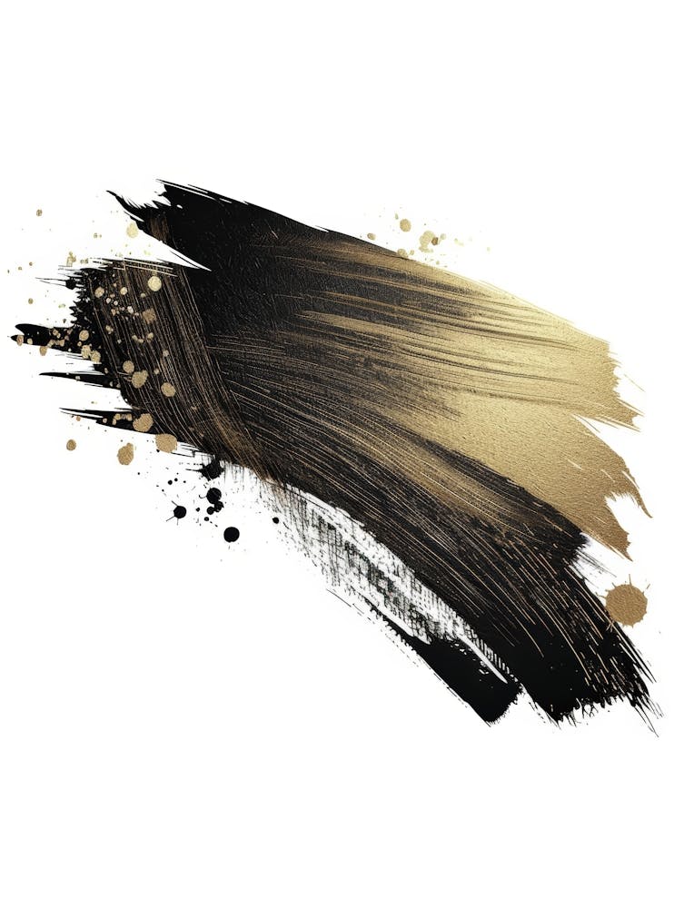 Black And Gold Brush Stroke