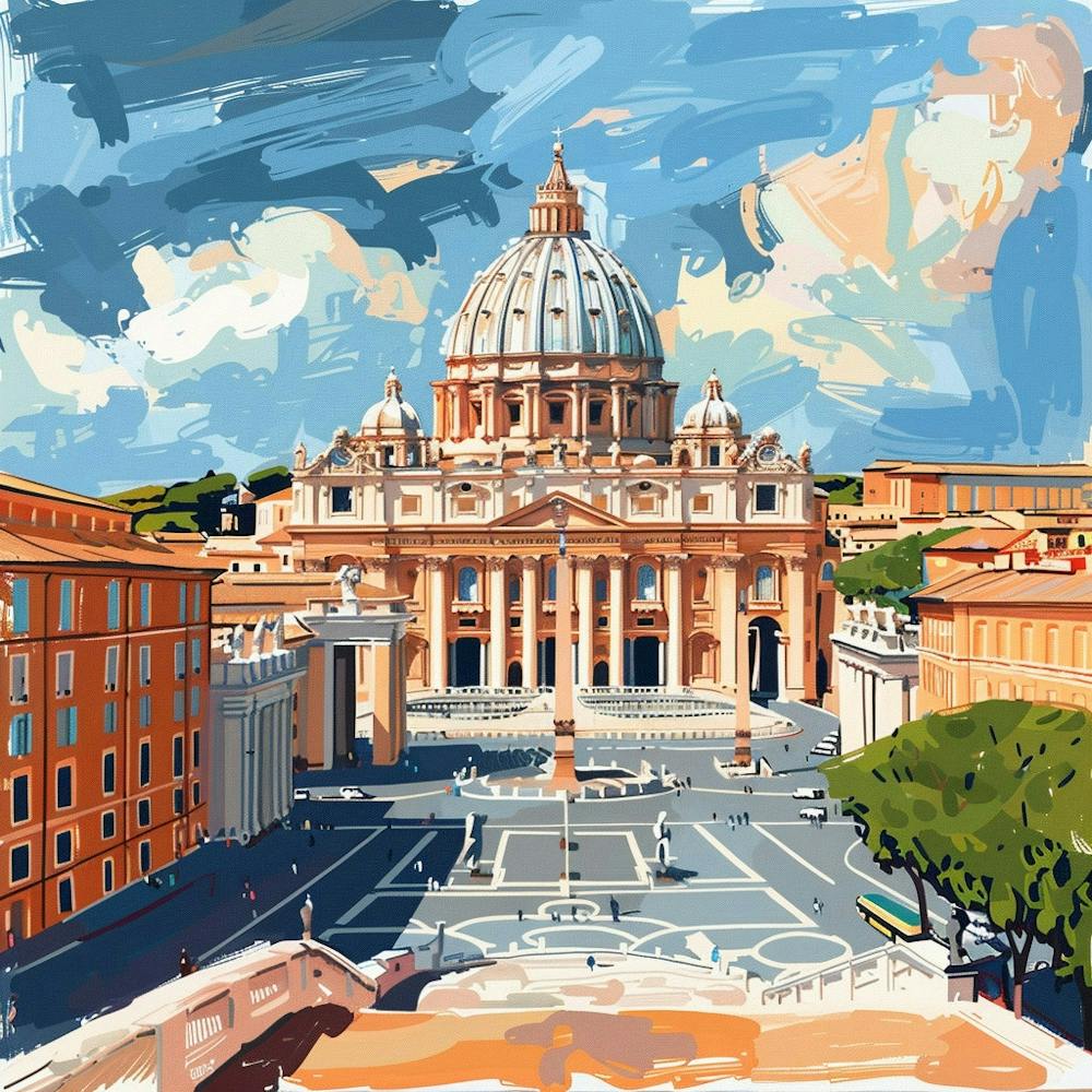 A Vatican City In Rome Expressive Strokes Illust 1719920685 2