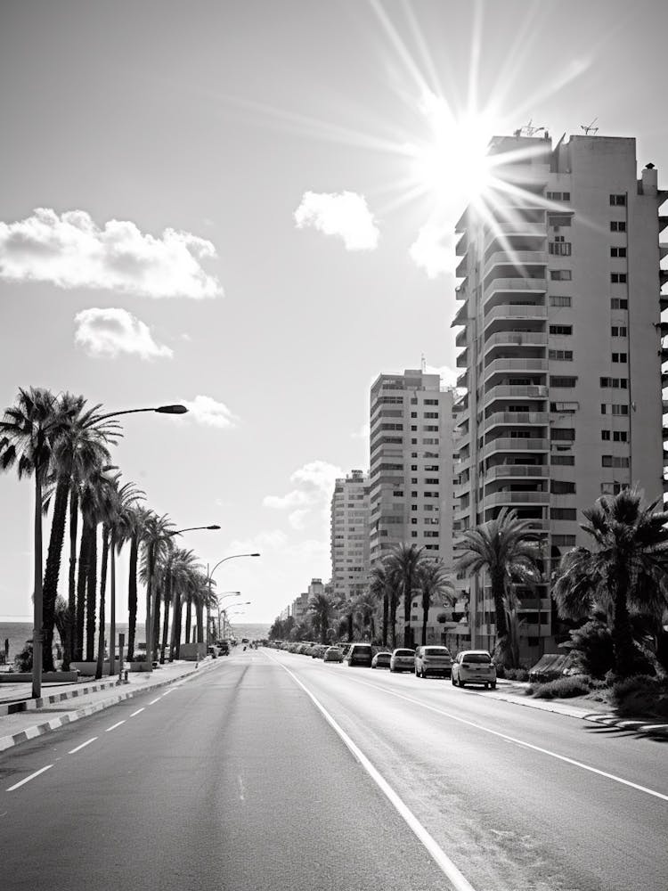 Tel Aviv, Israel, Mediterranean Black And White Photography Analogue 1