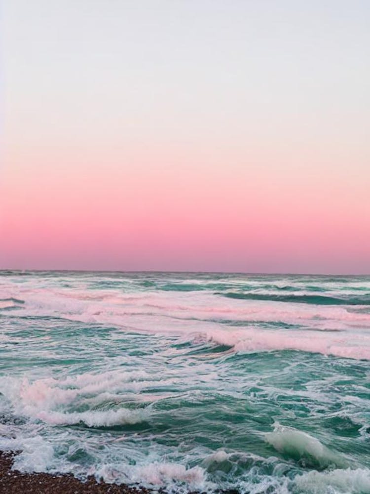 Kennebunk Beach, Maine Pink Photography 2