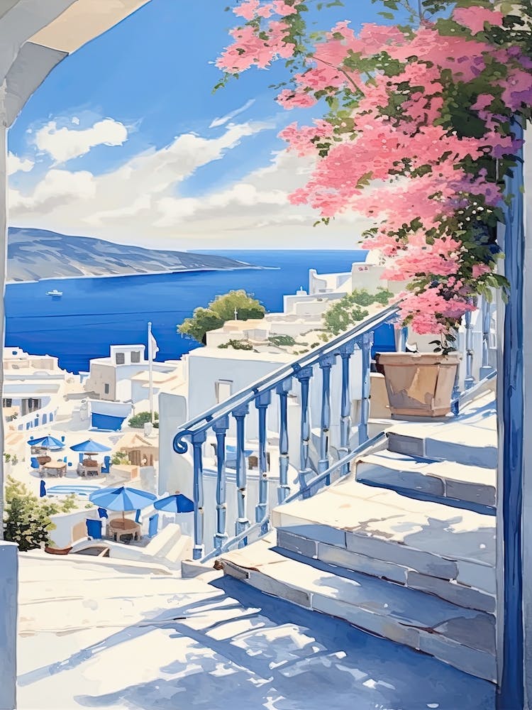 Mykonos Summer Watercolour 6