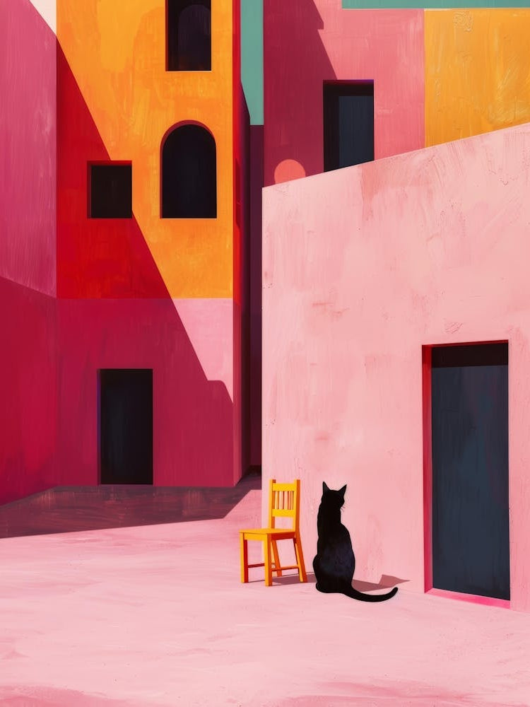 'Cat In Pink' 1